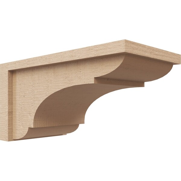 Ekena Millwork 7"W x 14"D x 7"H Wide Bryant Rough Cedar Woodgrain TimberThane Corbel, Primed Tan CORUR07X14X07BRYRCPR - main